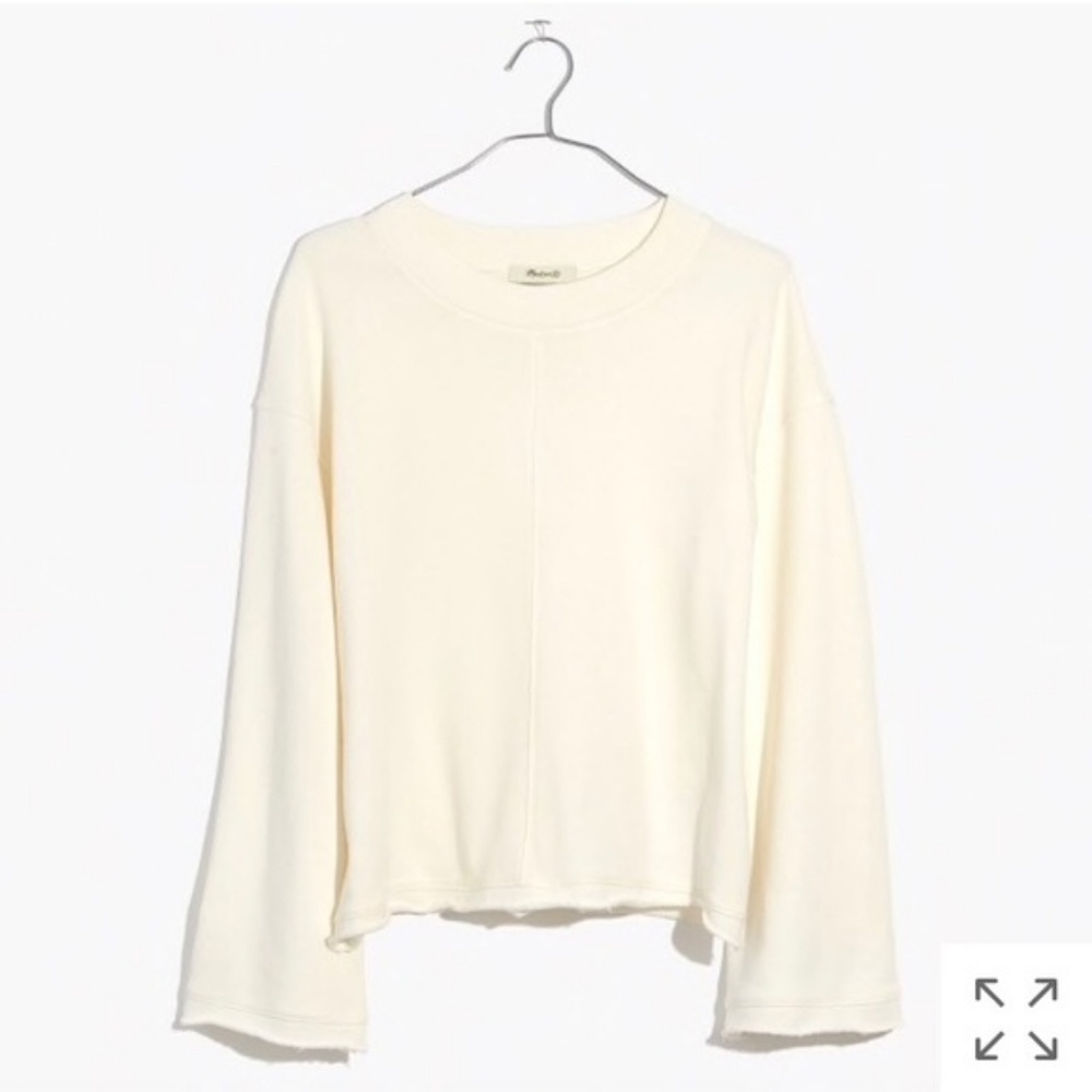 Madewell Cream Bellsleeve Sweatshirt size M